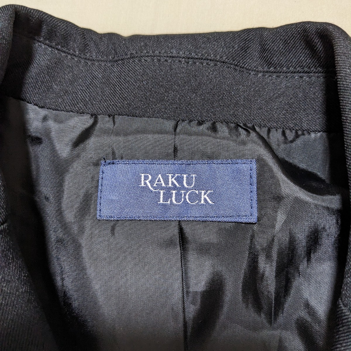 +FT40 RAKU LUCK フォーマル レディース 9号 9AR スーツ 上下 3点 セットスカート パンツ 黒 無地 ビジネス セレモニー_画像10