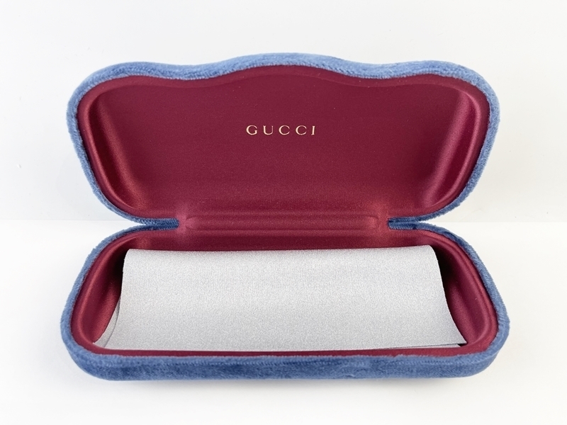 美品 グッチ メガネフレーム GUCCI スクエア型 セルフレーム ブラック GG0331OA-001 56□15-150 アジアンフィット ユニセックス ケース付_画像8