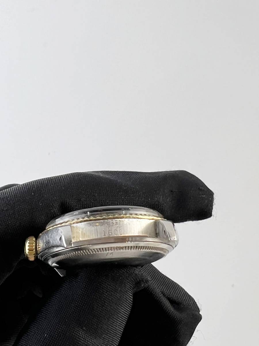 ROLEX ロレックス デイトジャスト メンズ 腕時計 1601 k18金ベゼル　革ベルト　オートマ　自動巻き　ビンテージ　アンティーク_画像8