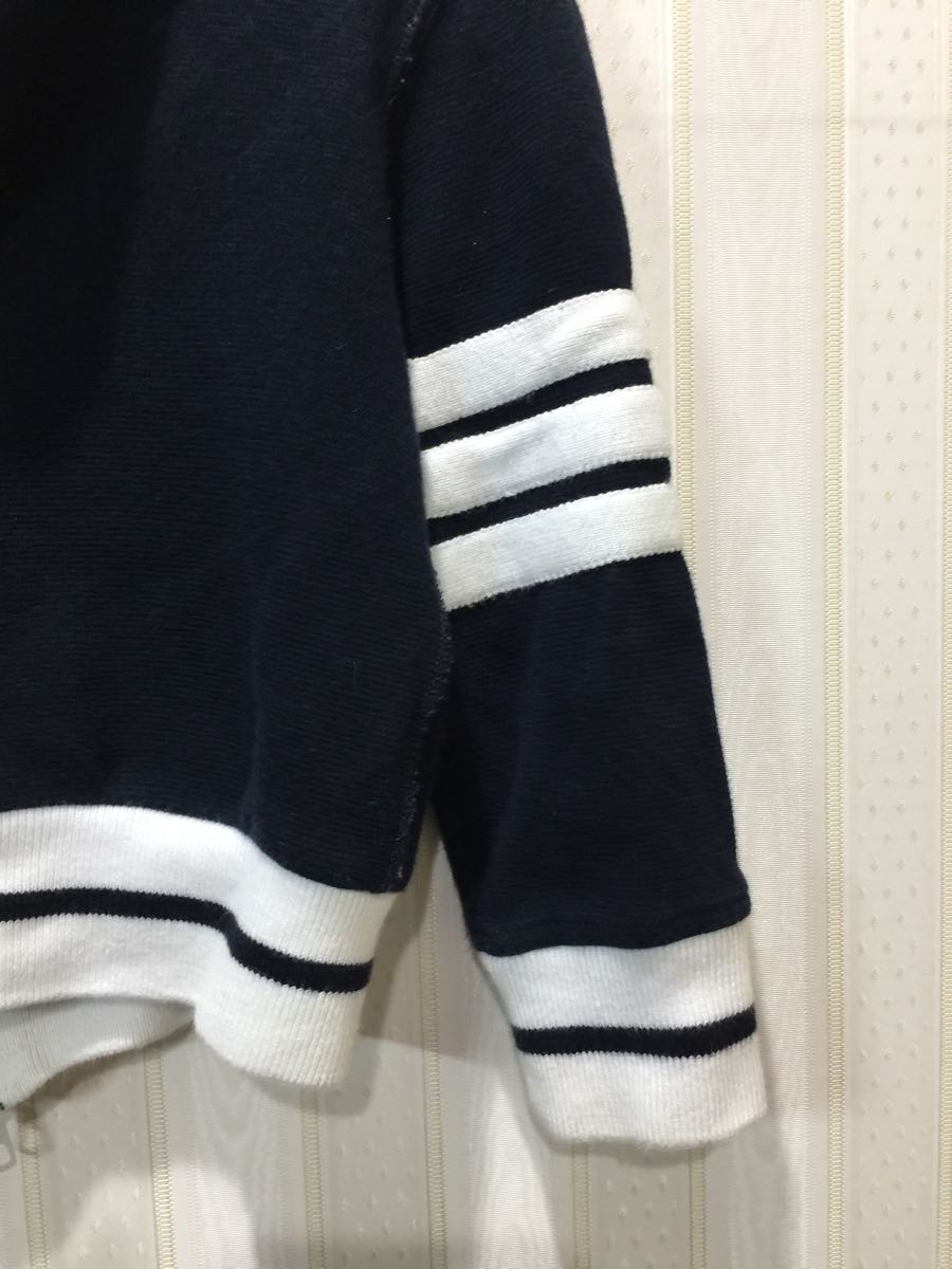  half-price discount * Simonetta /Simonetta 92.* for baby / with a hood . jumper ( navy )/ Parker / front zipper / pocket equipped s154