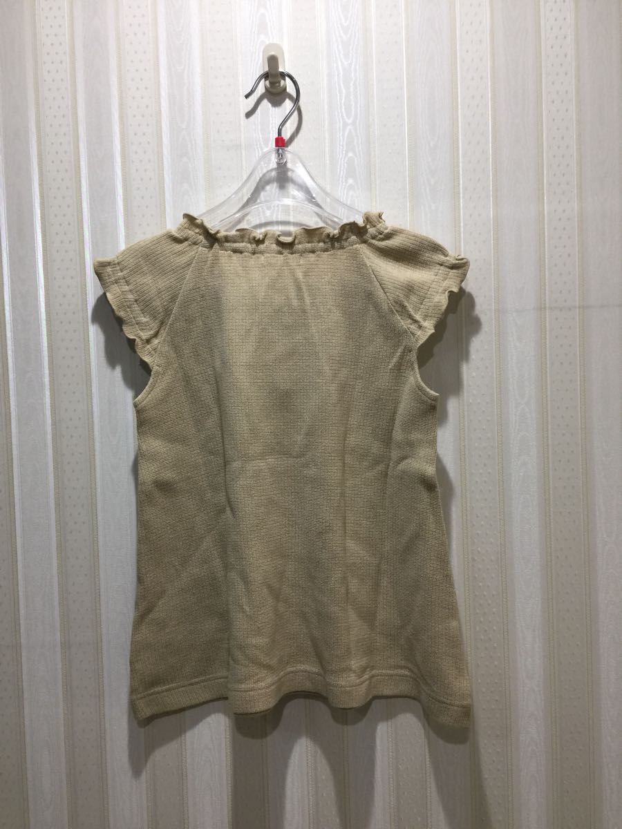 * Familia /familiar 90.* for girl / tunic One-piece ( beige )/ French sleeve sleeve /.. san badge attaching s159
