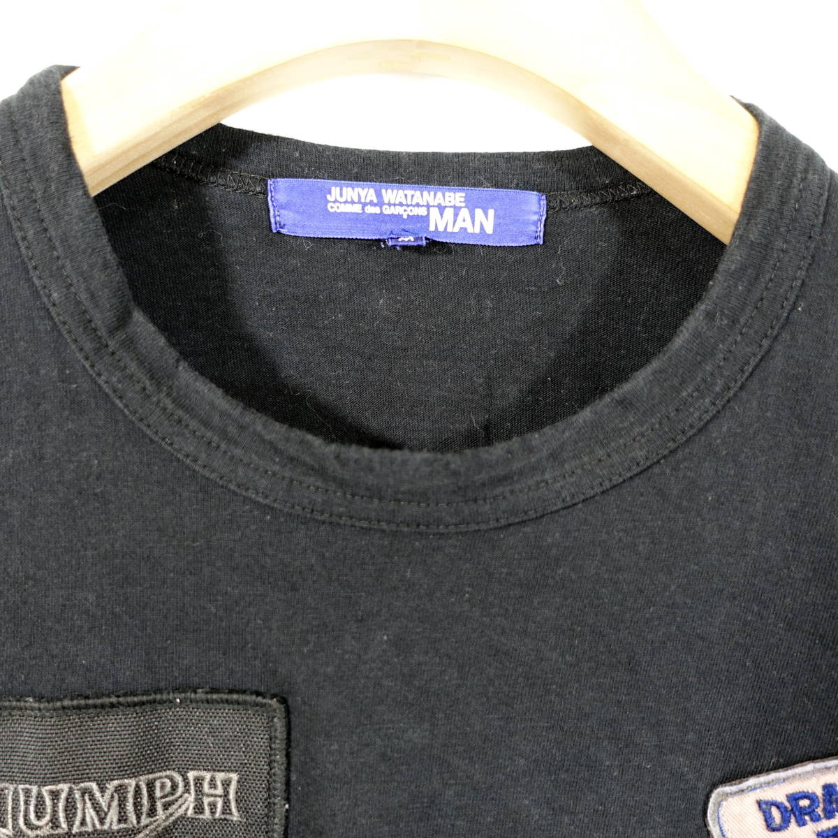 良品】ジュンヤワタナベマン トライアンフ ワッペンTシャツ 良品】ジュンヤワタナベマン トライアンフ ワッペンTシャツ