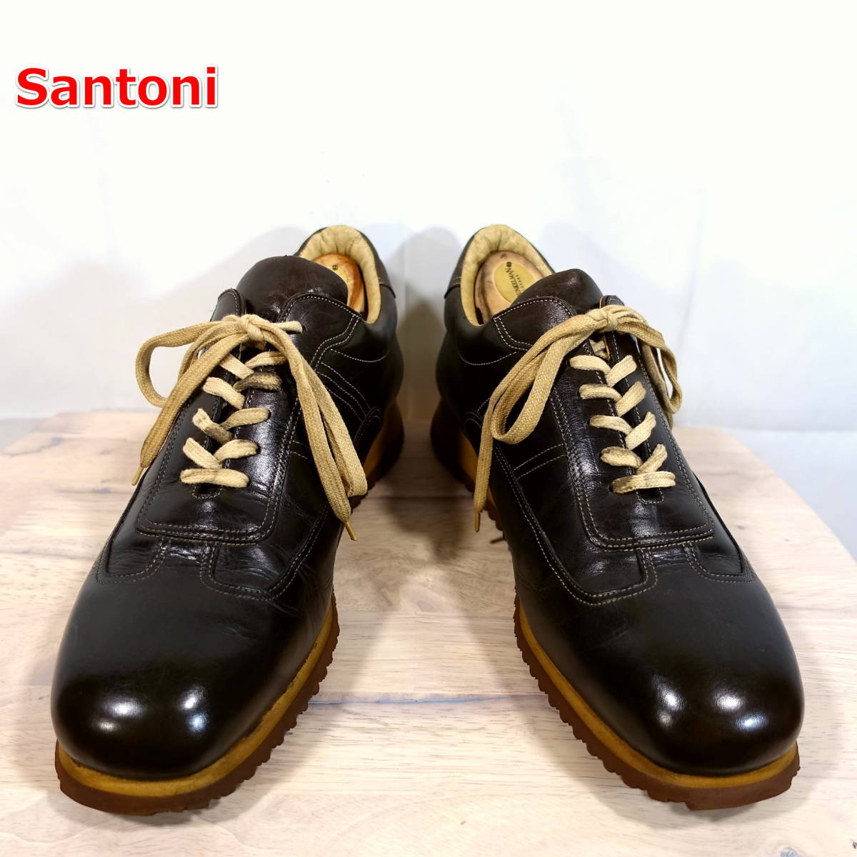 ヤフオク! - 【定番】サントーニ レザースニーカー Santoni UK