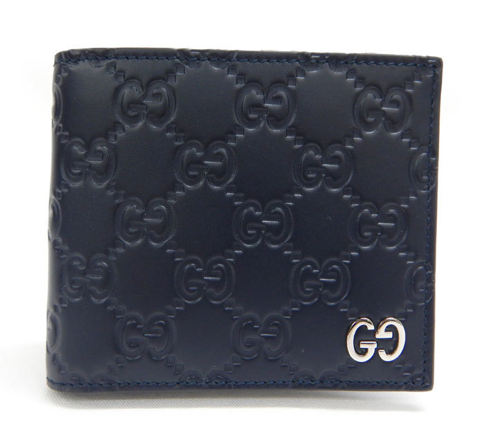 ほぼ未使用 極美品 GUCCI グッチ 473922 GG柄 二つ折り財布 FB2466