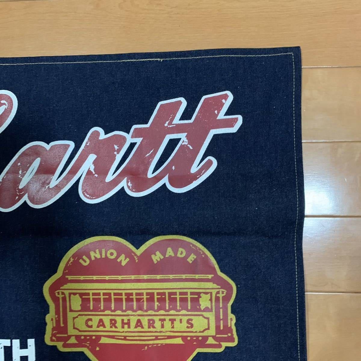 希少 未使用 美品 Carhartt カーハート デニムバナー タペストリー 壁掛け ポスター インテリア ディスプレイ オブジェ 1 送料無料