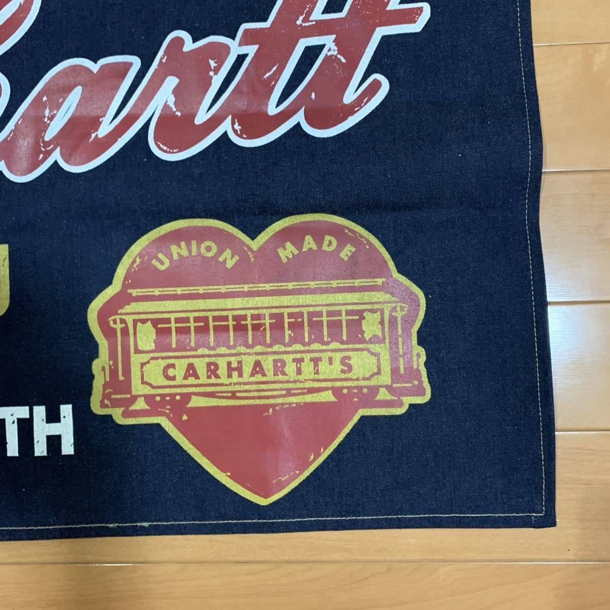 希少 未使用 美品 Carhartt カーハート デニムバナー タペストリー 壁掛け ポスター インテリア ディスプレイ オブジェ 1 送料無料