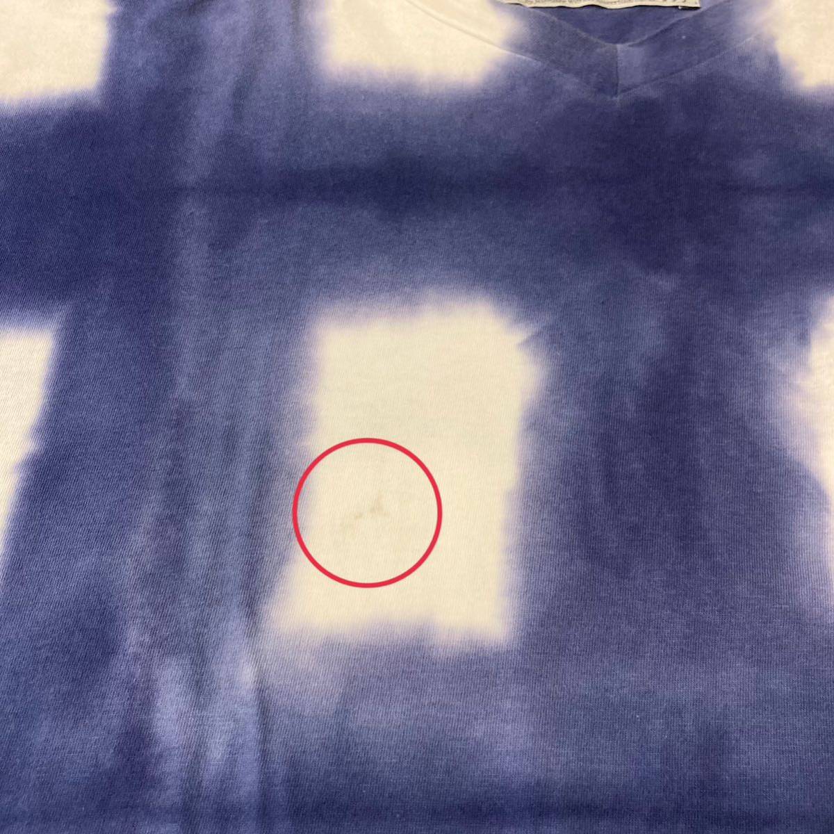 Sasquatchfabrix サスクワァッチファブリックス Tシャツ 半袖 日本製 板染 タイダイ Vネック サイズS（XL相当） 玉mc1621_画像10