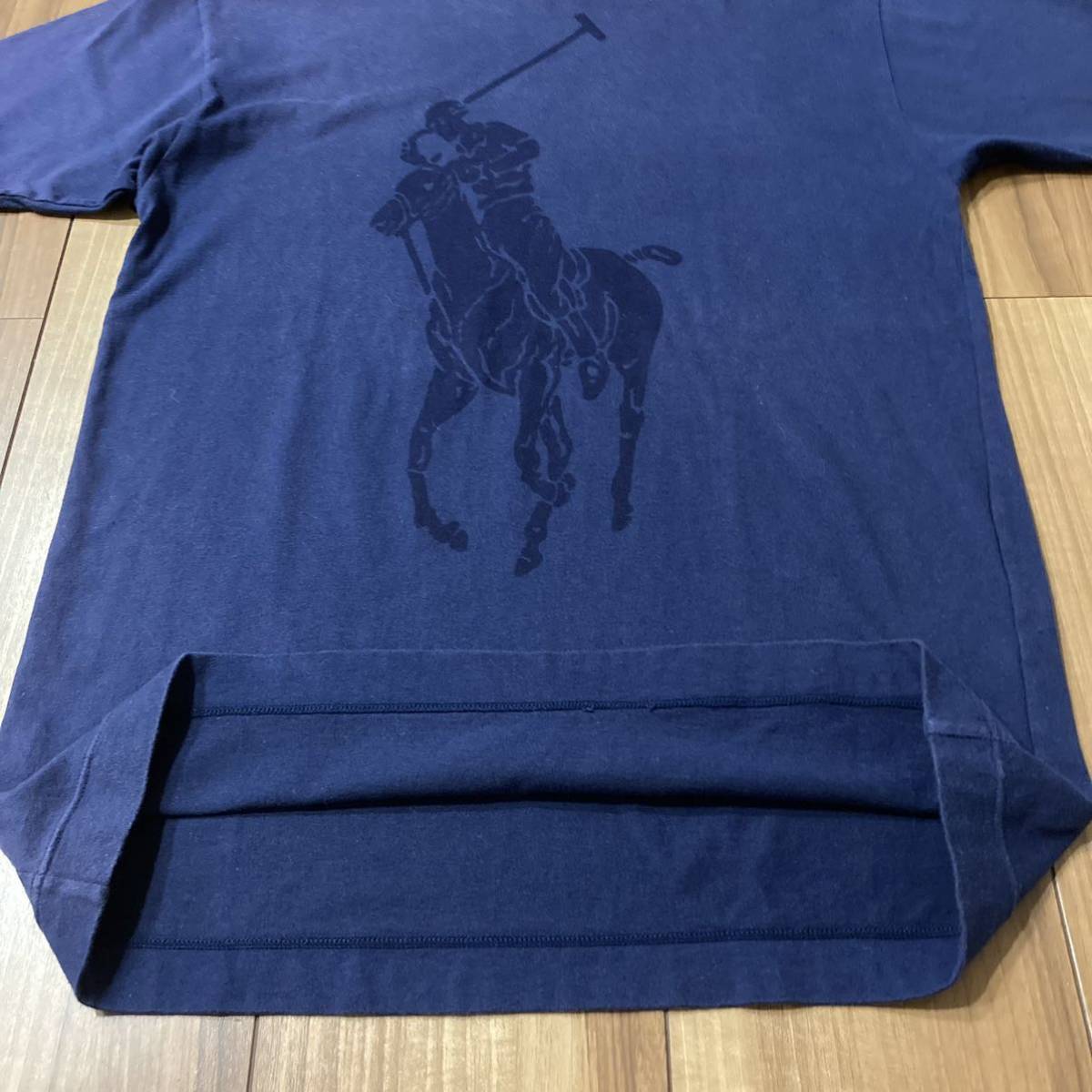 90s POLO by Ralph Lauren ポロ ラルフローレン 半袖 Tシャツ 日本サラリー ヴィンテージ ビッグロゴ サイズS 玉mc1738_画像7