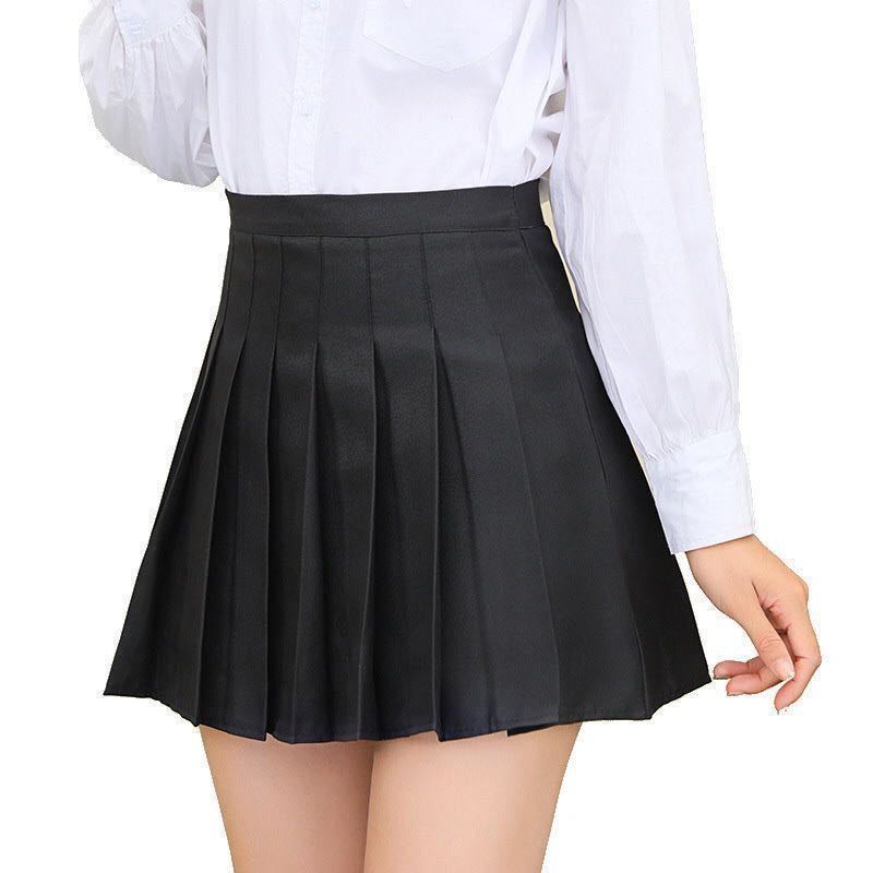 # юбка в складку Mini [ черный ]XLsize внутренний есть симпатичный Mini ska 
