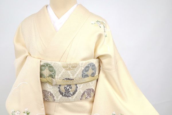 訳あり】 【付下げ】長尺 付下げ SM12-2 着物 正絹 袷 丹後ちりめん