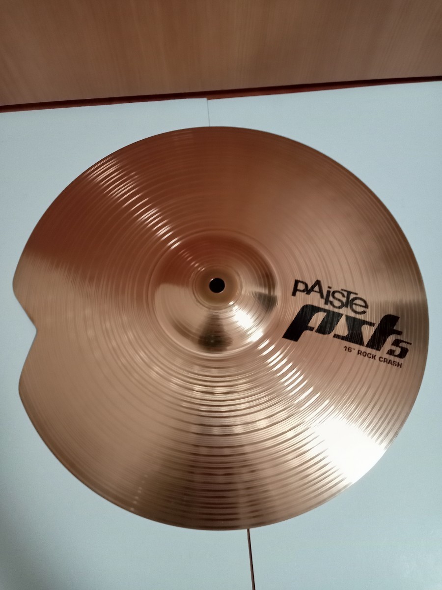 PAISTE pst5 パイステ 16 16インチ ROCK CRASHシンバル 中古 割れ修正 リペア7の画像1