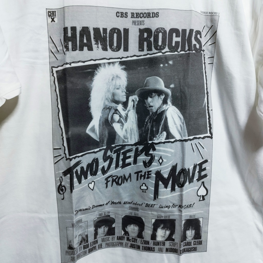 HANOI ROCKS ハノイロックス BIGプリント バンドTシャツ【 XLサイズ 】★送料無料/新品 バンドT ロックT rock マイケルモンロー