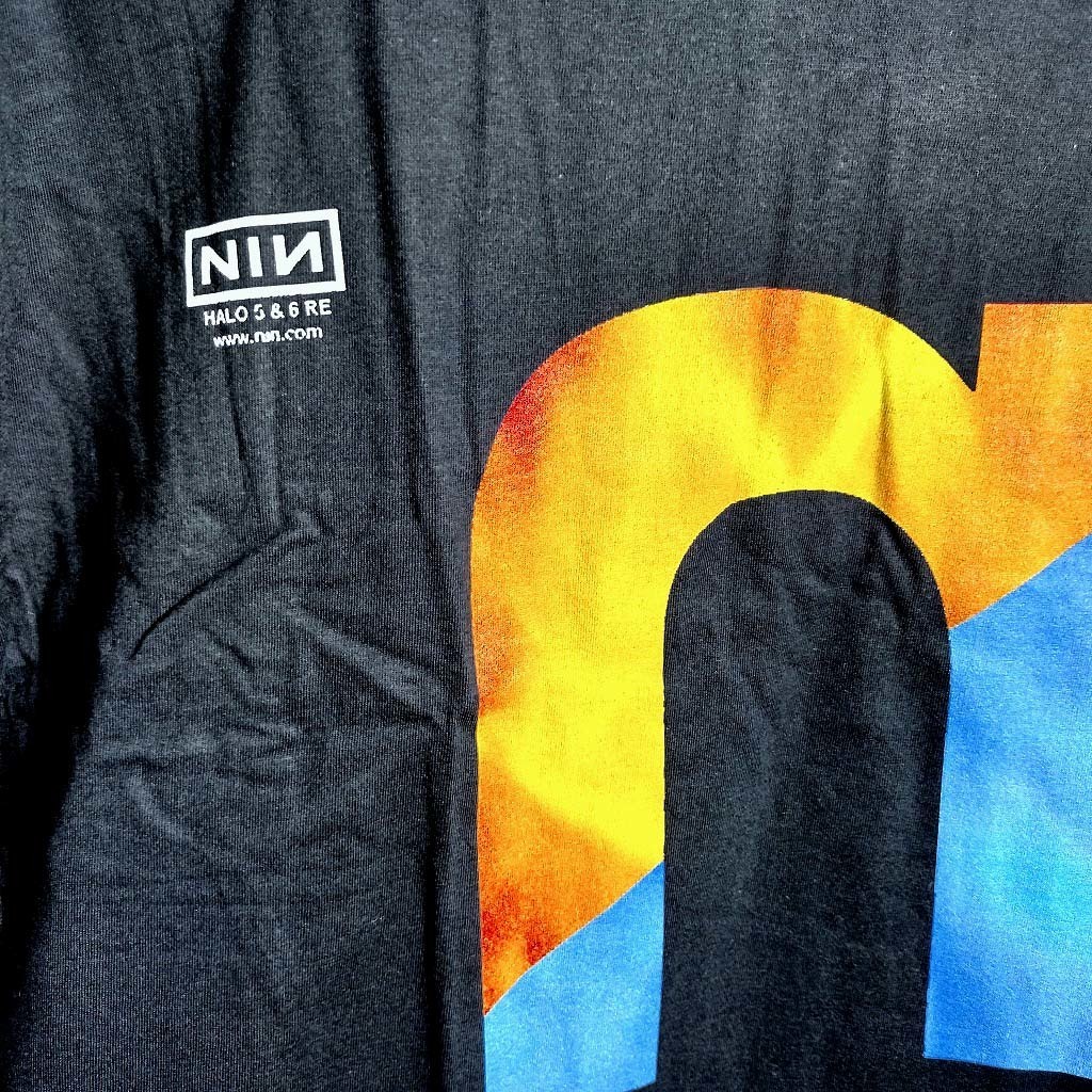 Nine Inch Nails Tシャツ ナインインチネイルズ　BIGプリントTシャツ 黒Lサイズ 送料無料/新品◆NIRVANA ニルヴァーナ　 Band バンドtee 90s