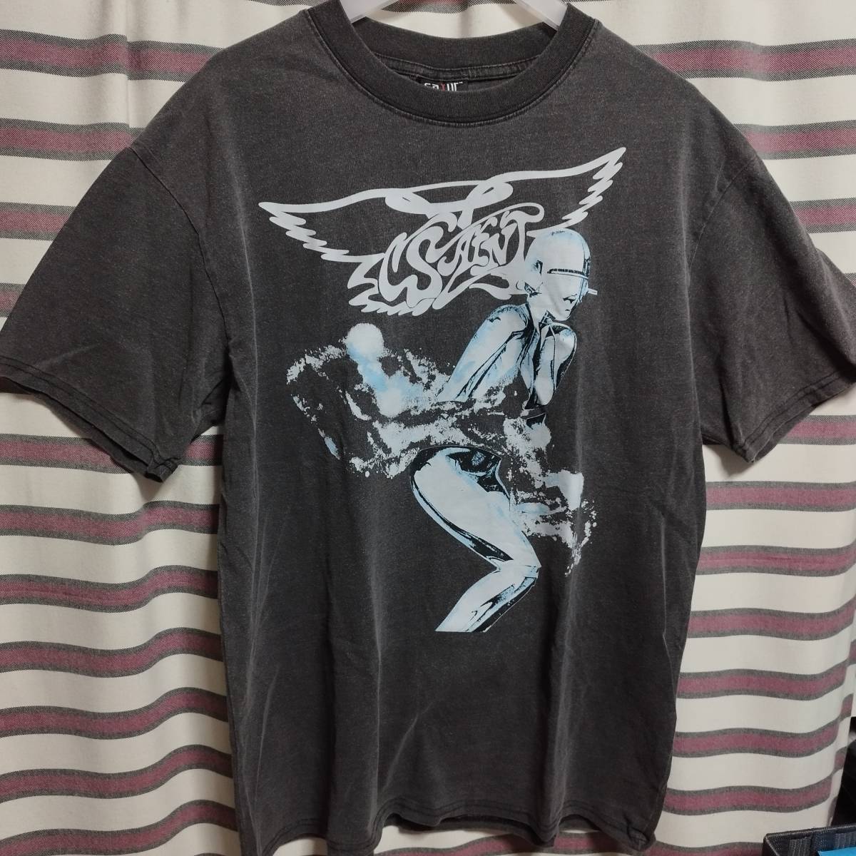 程度良好☆アメリカ USA製 AEROSMITH Tシャツ SAINT MICHAEL エアロ