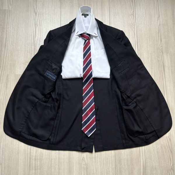 妖艶な艶感 CANALI カナーリ 高級シルク ジャケット 46(M〜Lサイズ