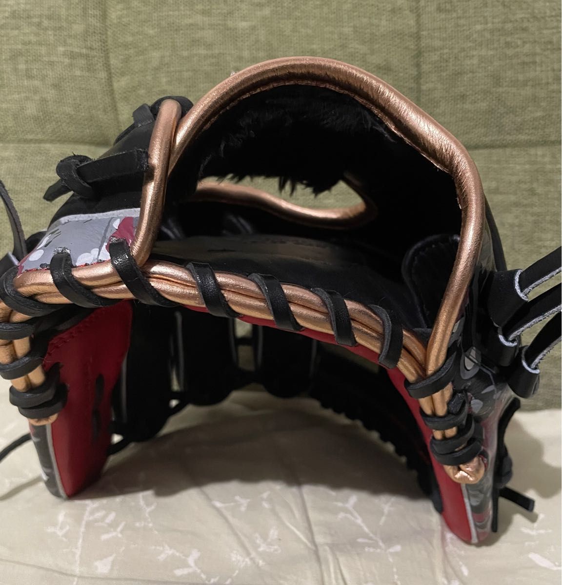 ローリングス 硬式・軟式用 トレーニンググラブ ブラック×レッド
