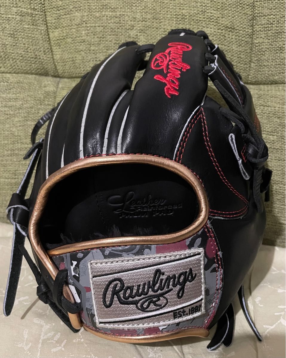 ローリングス 硬式・軟式用 トレーニンググラブ ブラック×レッド