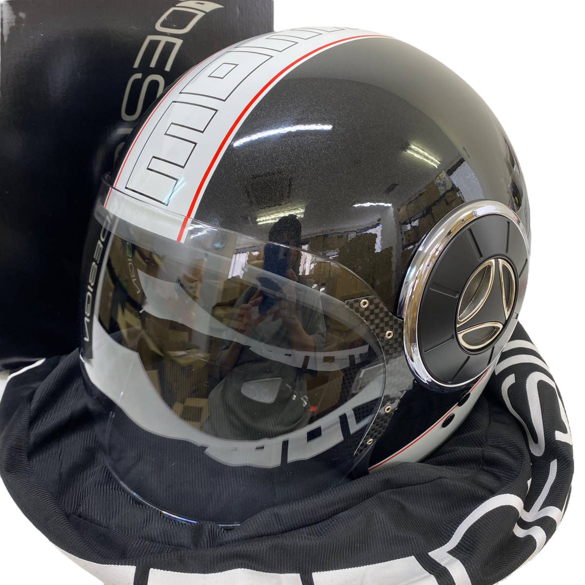 美品】MOMO DESIGN モモデザイン ヘルメット MANGUSTA マングスタ 黒