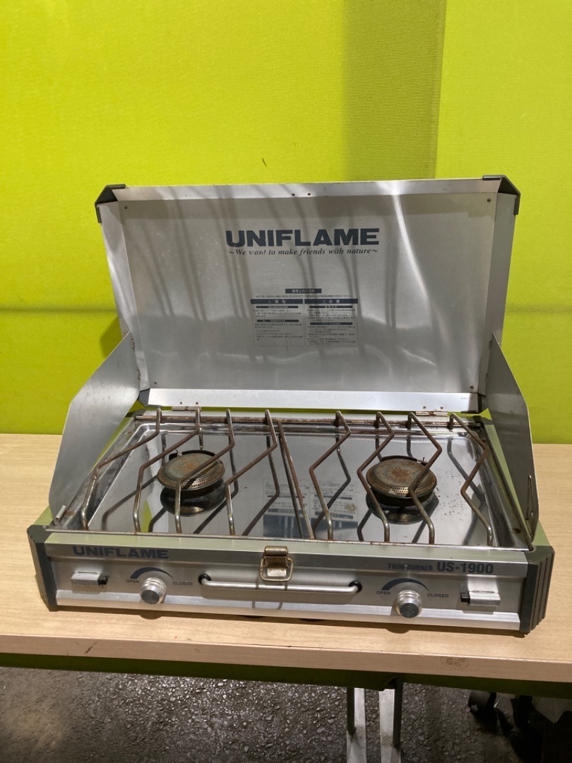 UNIFLAME ツインガスバーナー PSLPGマーク有 US-1900 2012年製 使用燃料 CB缶 動作未確認_画像1