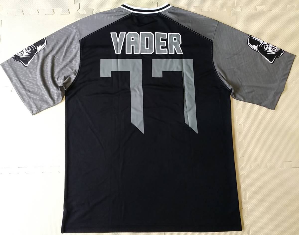  Star Wars football shirt L size black × gray ( star wars football jersey dozen Bay da-darth vader