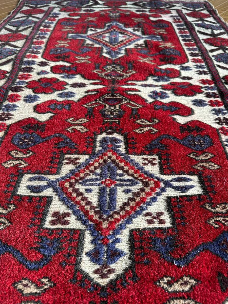 134×84】イラン☆バルーチ産キリムカーペット・絨毯・マット 134×84】イラン☆バルーチ産キリムカーペット・絨毯・マット