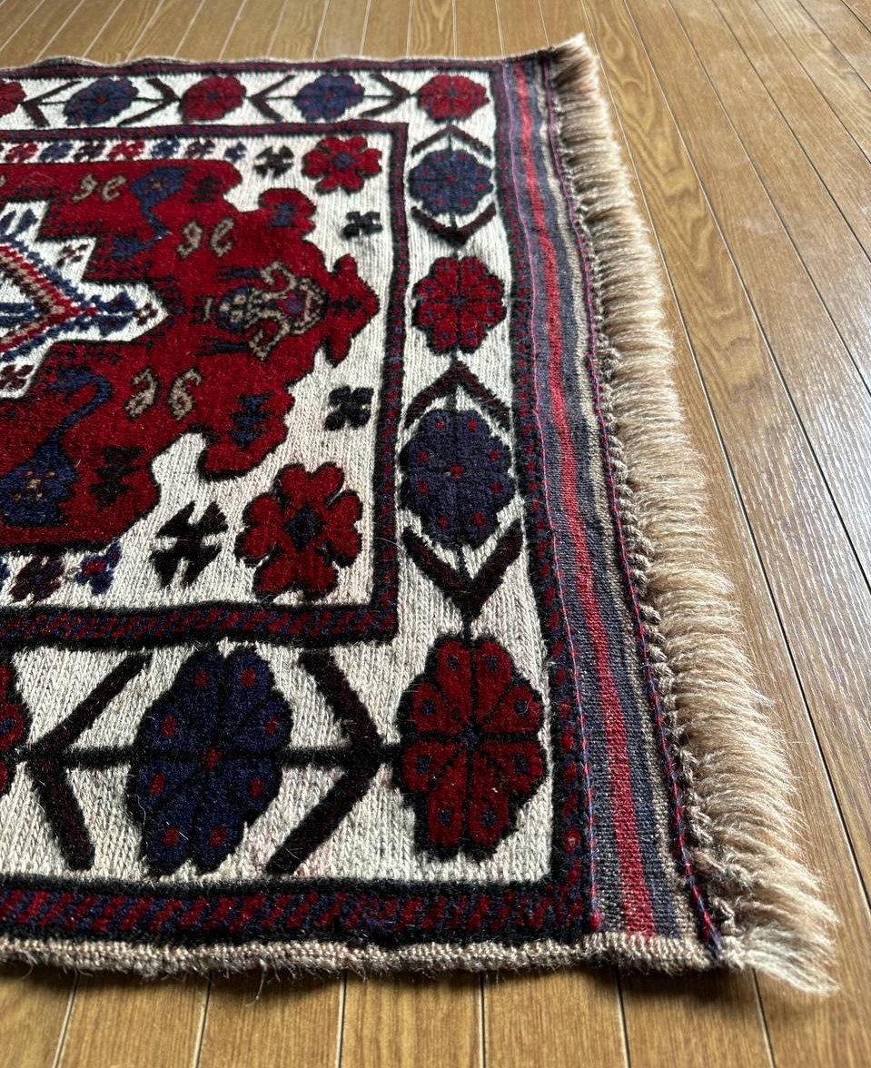 134×84】イラン☆バルーチ産キリムカーペット・絨毯・マット 134×84】イラン☆バルーチ産キリムカーペット・絨毯・マット