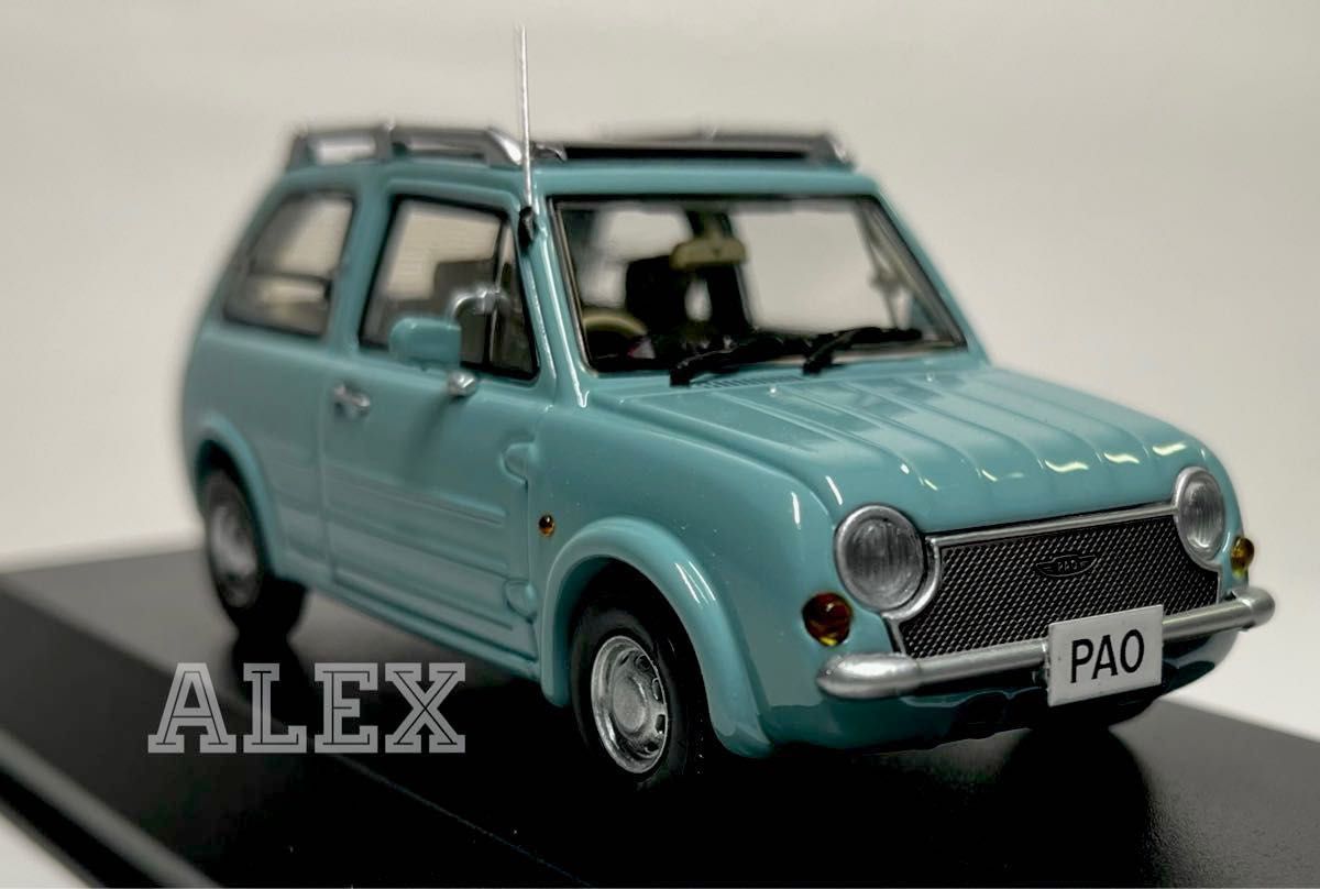 【希少アクアグレー、絶版限定モデル】1008個限定　京商　1/43日産パオ、