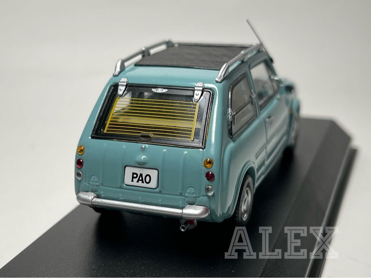 【希少アクアグレー、絶版限定モデル】1008個限定　京商　1/43日産パオ、