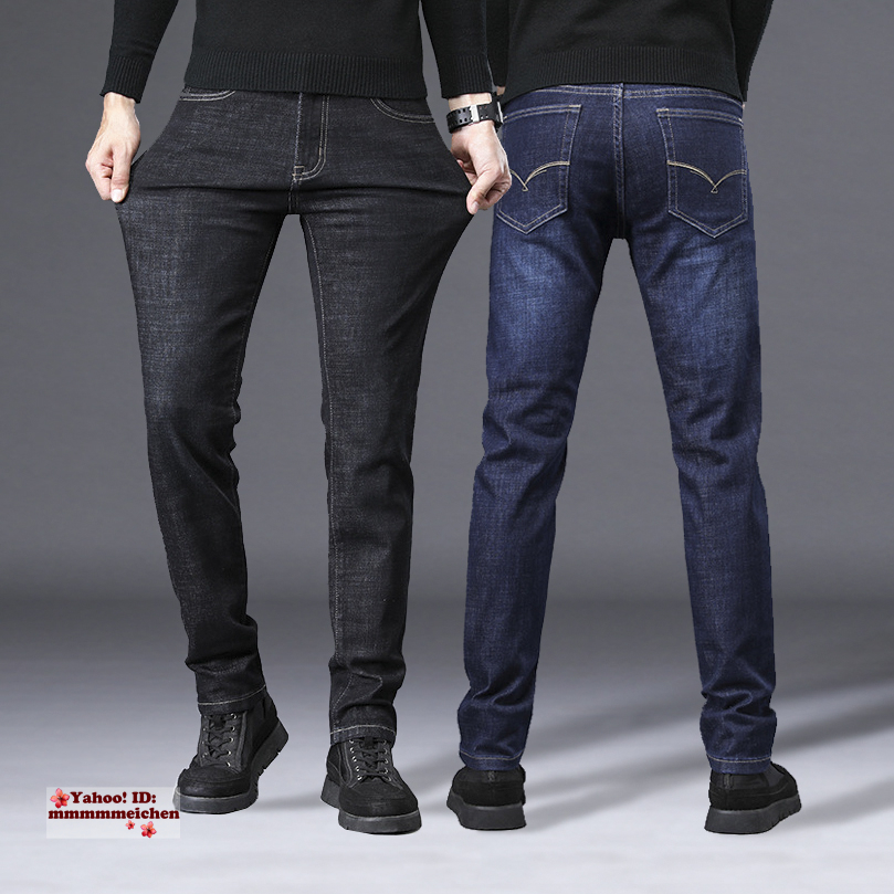 新品★ジーンズ メンズ デニムパンツ スキニー クライミングパンツ ボトムス ダメージ加工 【ブルー、ブラック選択可】W36_画像1