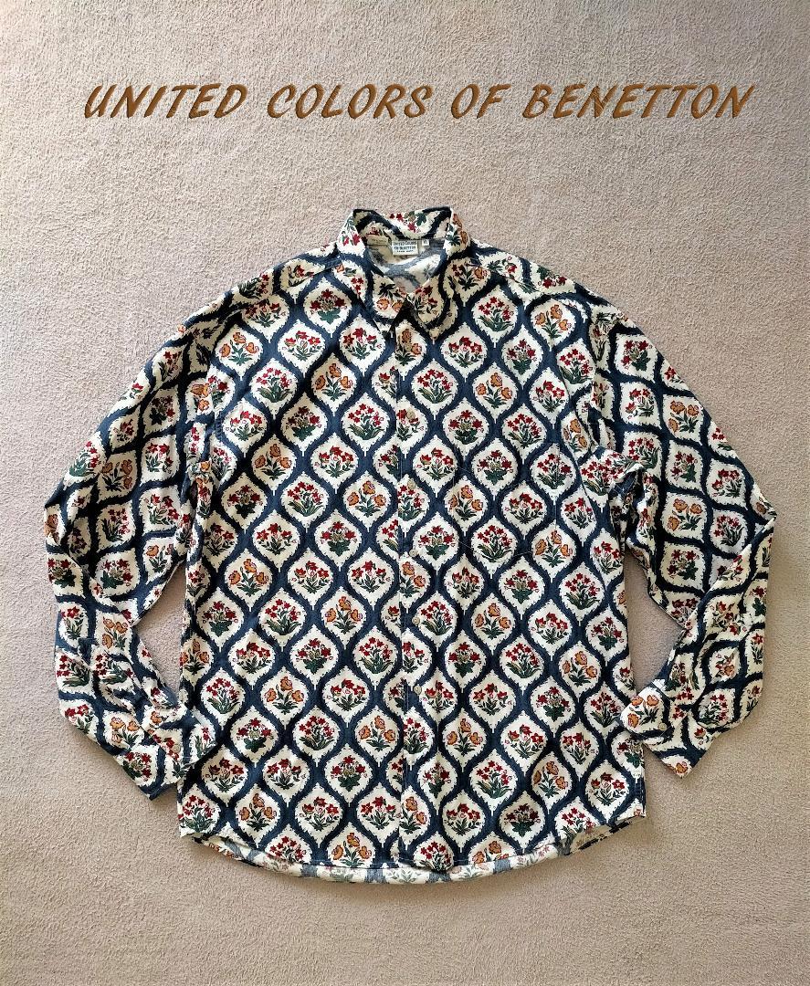 UNITED COLORS OF BENETTON　ヴィンテージ？総柄シャツXL m97543707551