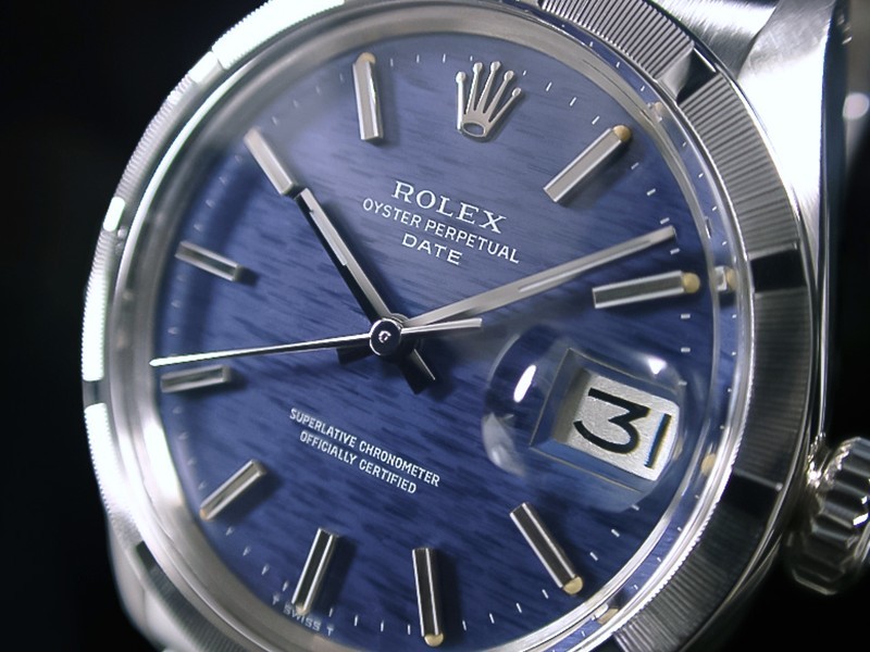 ☆希少!超美品 ROLEX ロレックス エンジンターンド モザイクネイビー