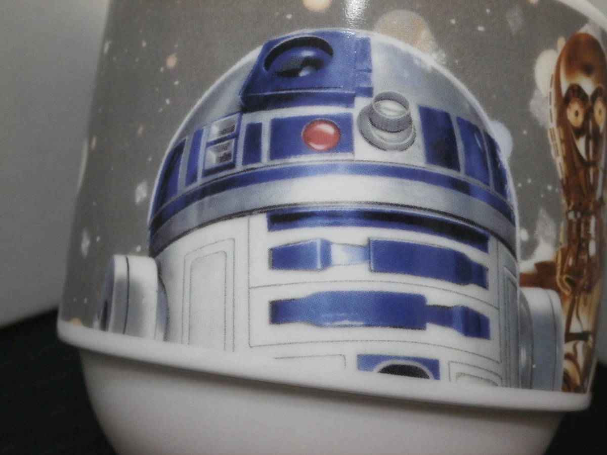 【未使用】レア 非売品 C-3PO R2-D2 マルチ カップ 陶器 マグカップ 皿 食器 STAR WARS スター・ウォーズ グッズ ディズニーストア_画像2