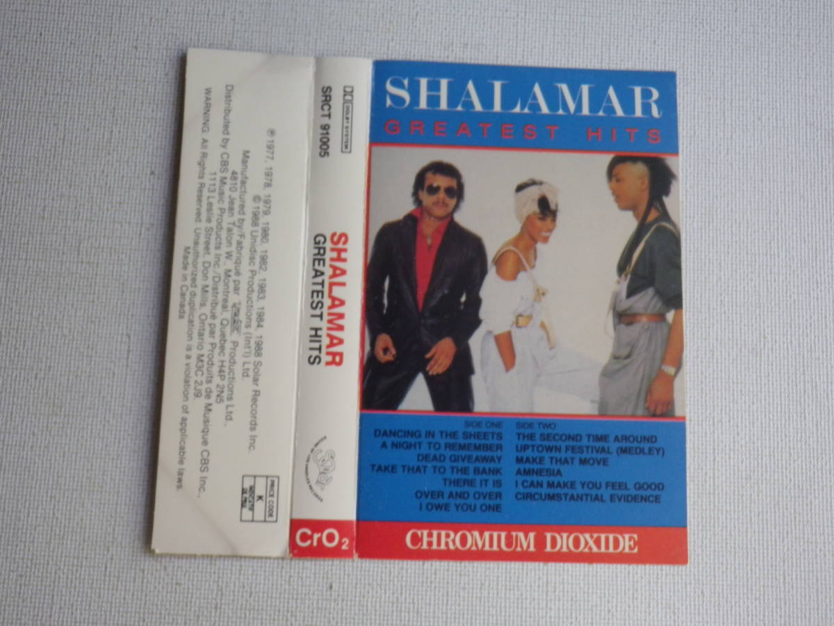 ◆カセット◆シャラマー SHALAMAR / GREATEST HITS 輸入版 高性能クロームテープ 中古カセットテープ多数出品中！の画像7