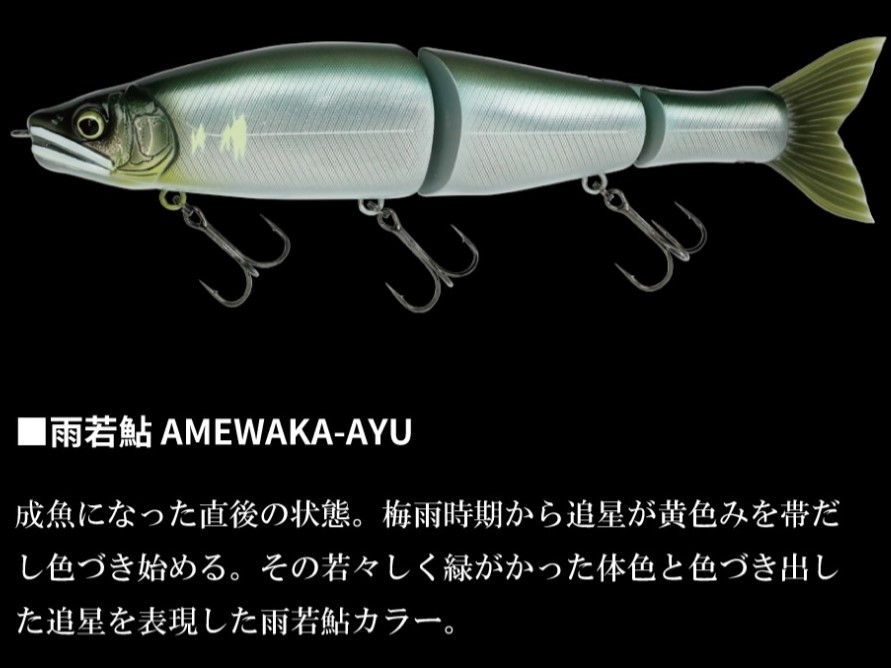 ガンクラフト 鮎邪 ジョインテッドクローSHIFT シフト263 雨若鮎 #AI