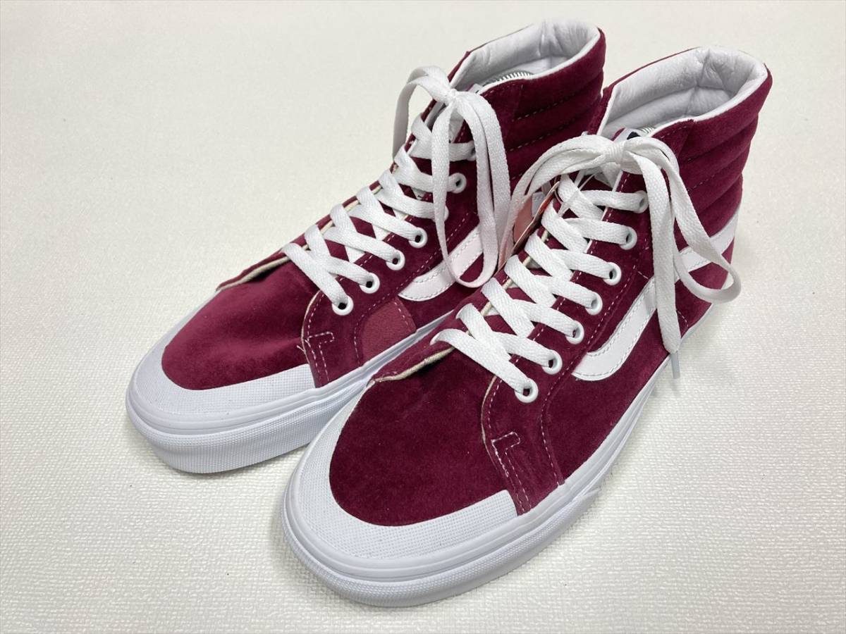 VANS レア!! SK-8 Hi エンジ ベルベット ワイン バーガンディ US8.5 (26.5cm) アメリカ企画限定!! バンズ ハイトップ