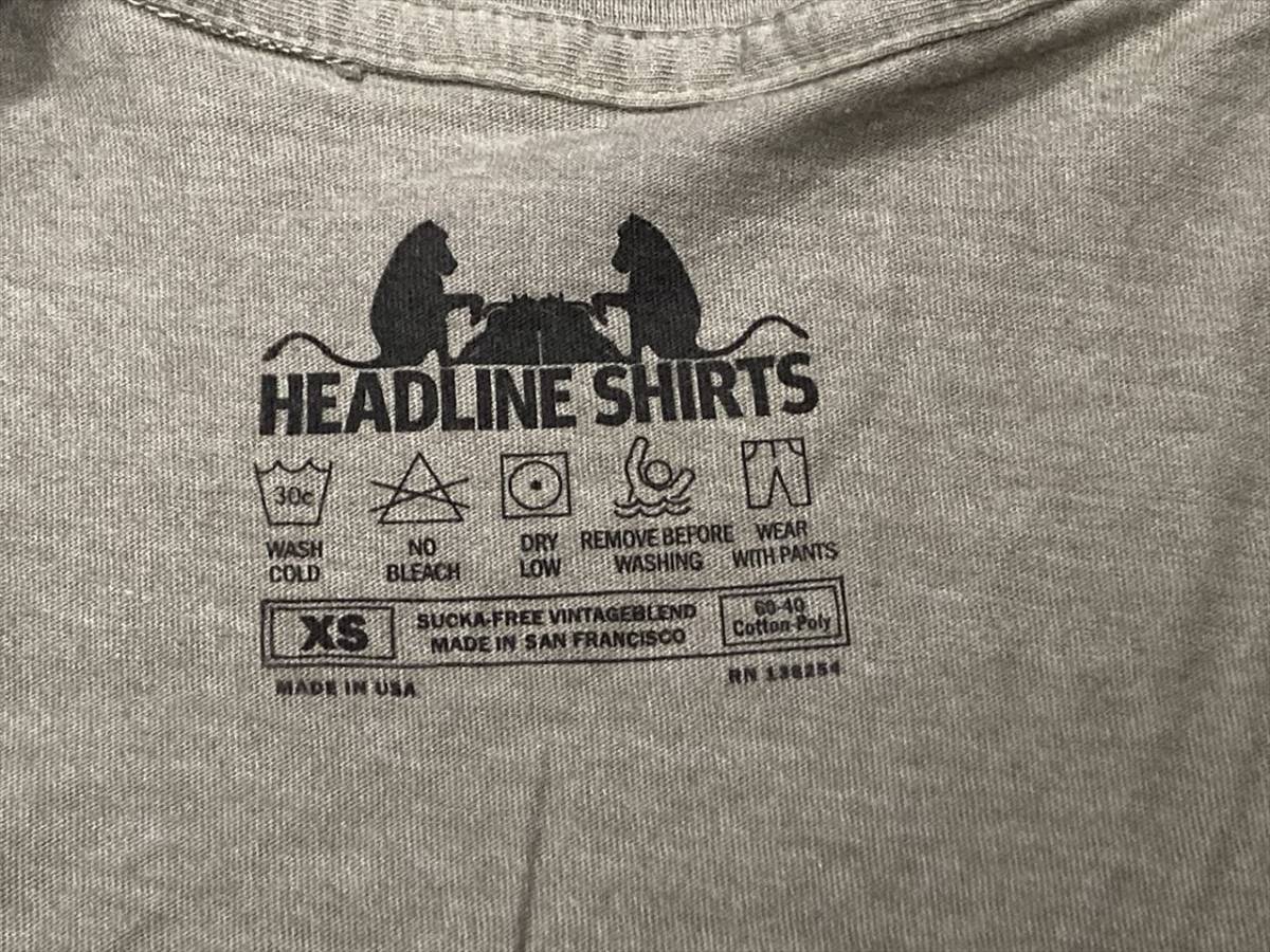 送料込み HEADLINE SHIRTS プリント Tシャツ TEE カーキ系 犬 (M) アメカジ ヘッドラインシャツ 未使用 アメリカ古着_画像3