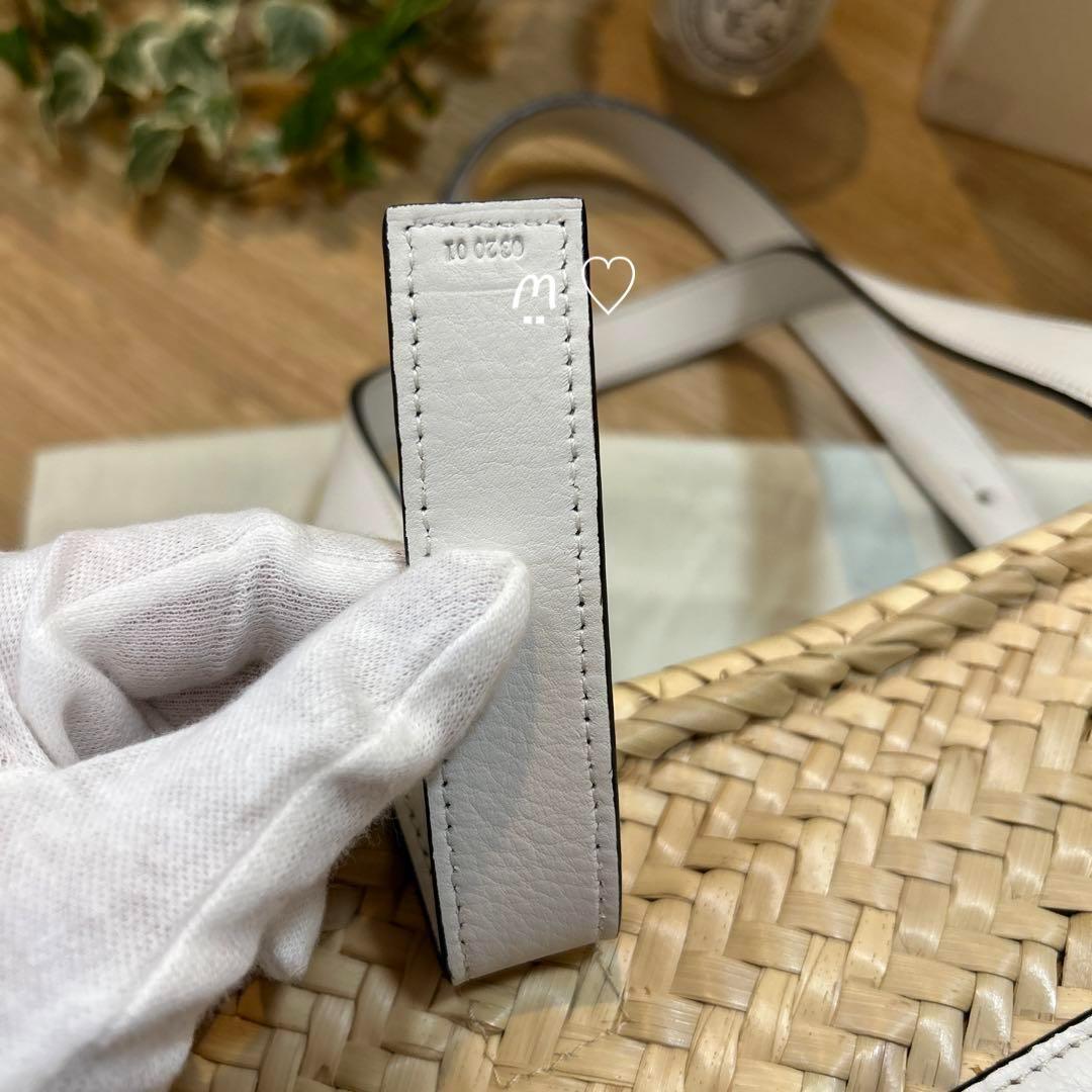 LOEWE ロエベ バスケットバッグ かごバッグ ミディアム ホワイト