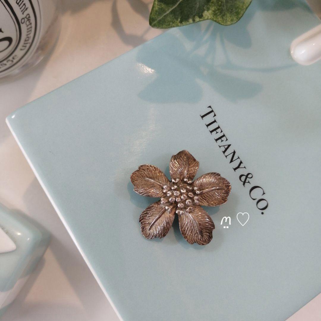 送料無料　ティファニー　サクラ　フラワーブローチ　シルバー　桜　さくら　花　コサージュ　ヴィンテージ　希少レア　TIFFANY&Co.