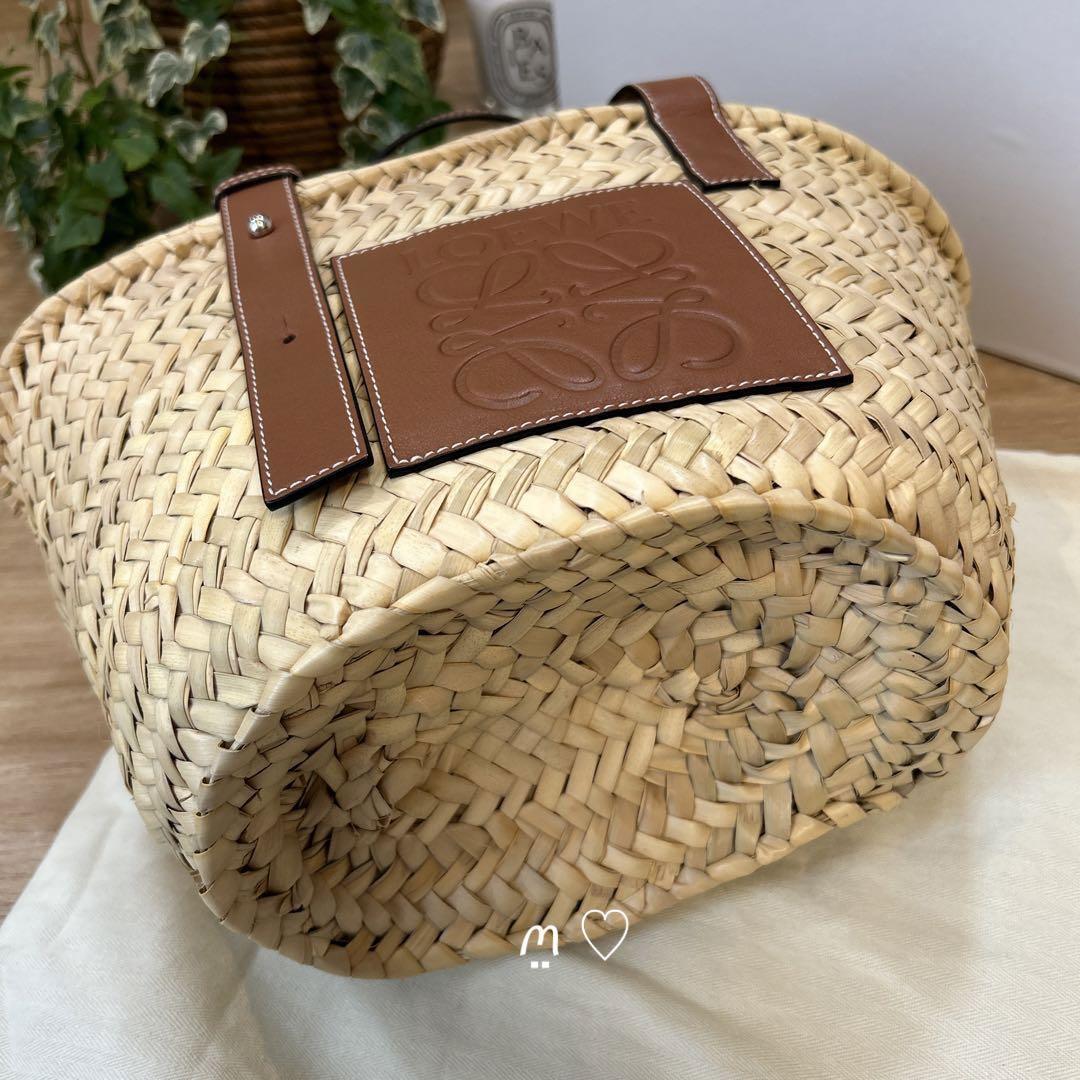 LOEWE バスケットバッグ スモール カゴ アナグラム タン ブラウン 美品
