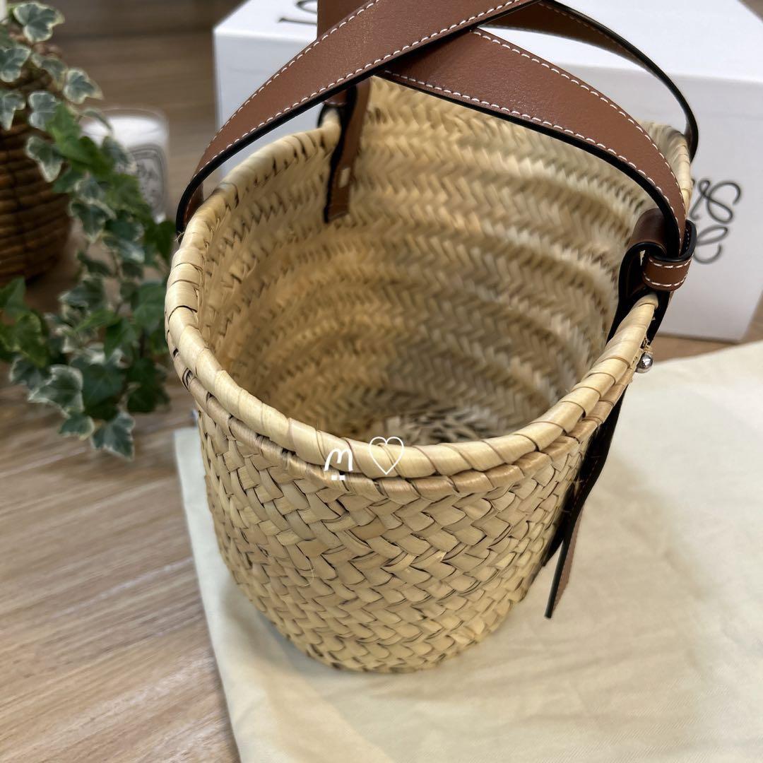 LOEWE バスケットバッグ スモール カゴ アナグラム タン ブラウン 美品