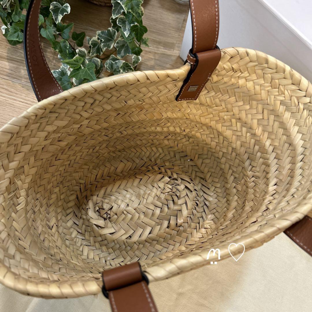 LOEWE バスケットバッグ スモール カゴ アナグラム タン ブラウン 美品