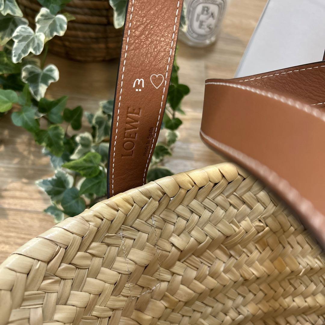 LOEWE バスケットバッグ スモール カゴ アナグラム タン ブラウン 美品