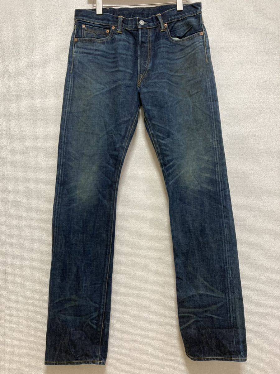 RRL RALPH LAUREN ダブルアールエル ラルフローレン SLIM FIT CAROLINA スリムフィット デニムパンツ ジーンズ 33×34 USA製 ハチノス_画像1