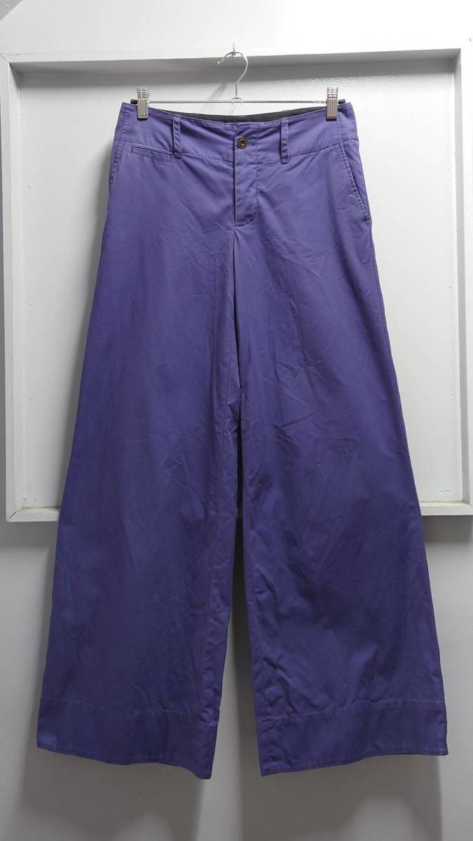 90-00*s RALPH LAUREN buggy flair trousers pants navy size 9 wide pants Ralph Lauren 