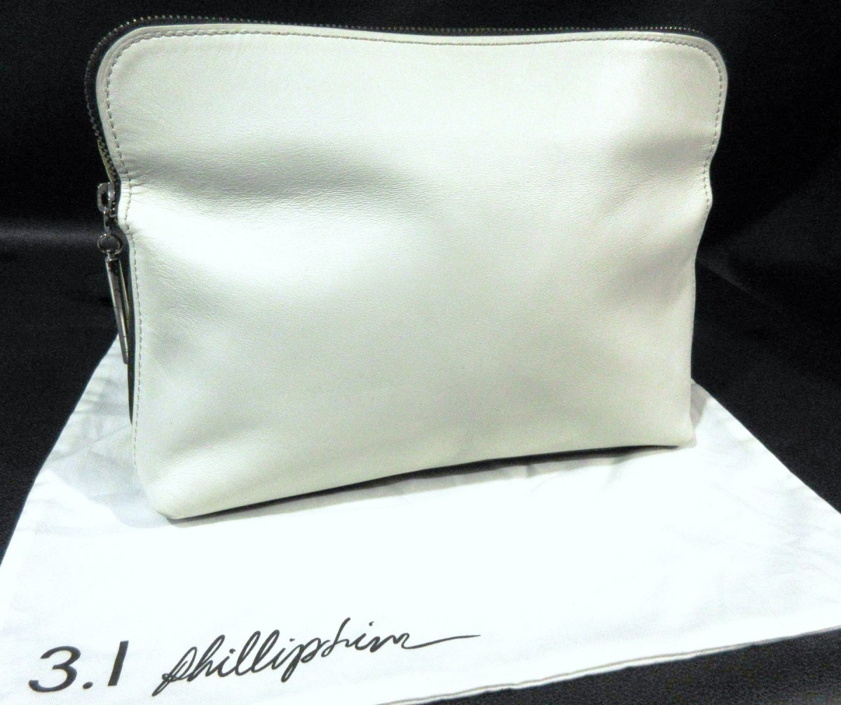 3.1 Phillip Lim フィリップリム レザー クラッチバッグ 鞄 カバン_画像1