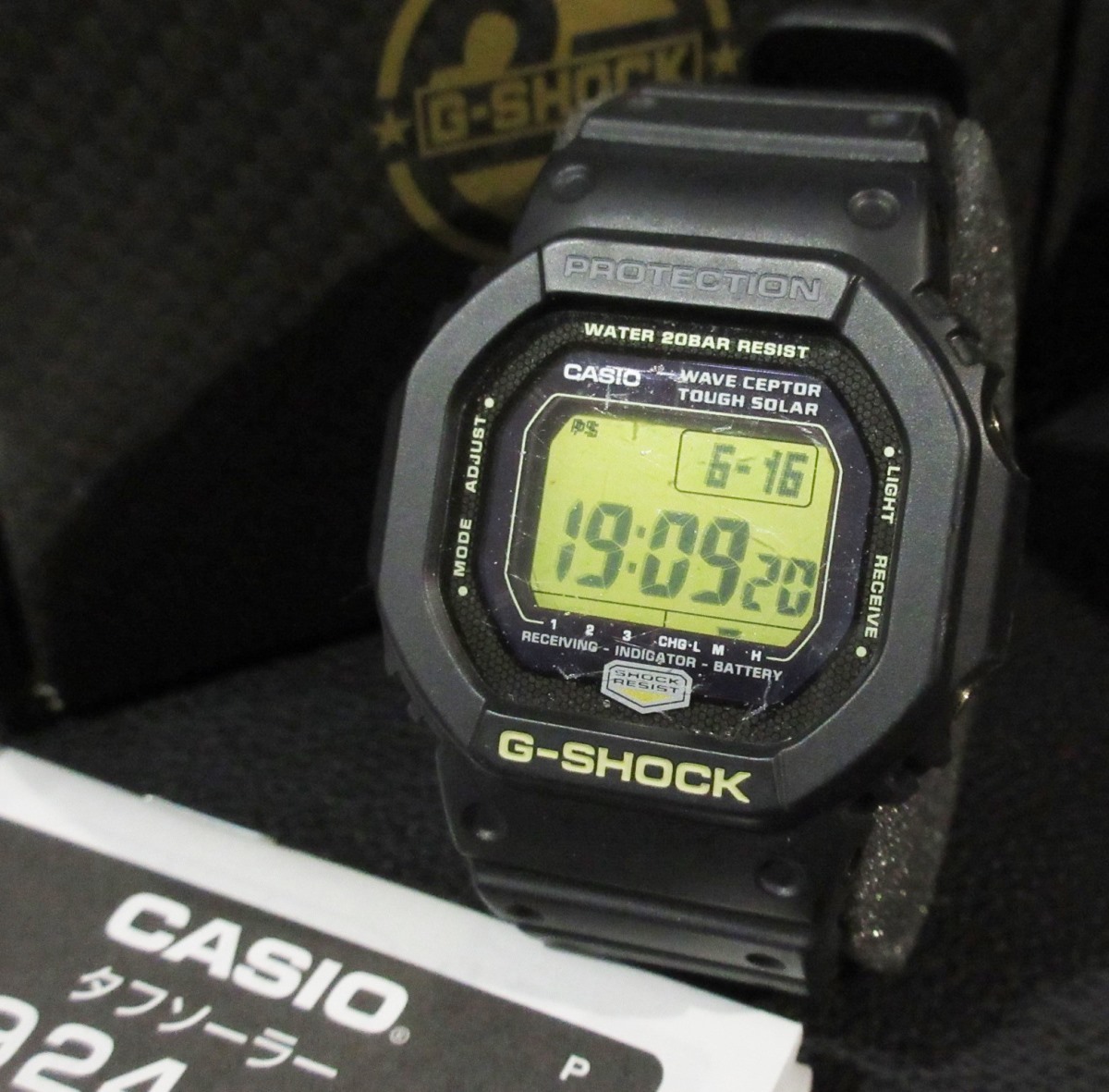 G-SHOCK 25周年記念 Dawn Black ドーンブラック タフソーラー GW-5625AJ-1JF Gショック カシオ 腕時計 ブラック ゴールド 黒 金_画像2