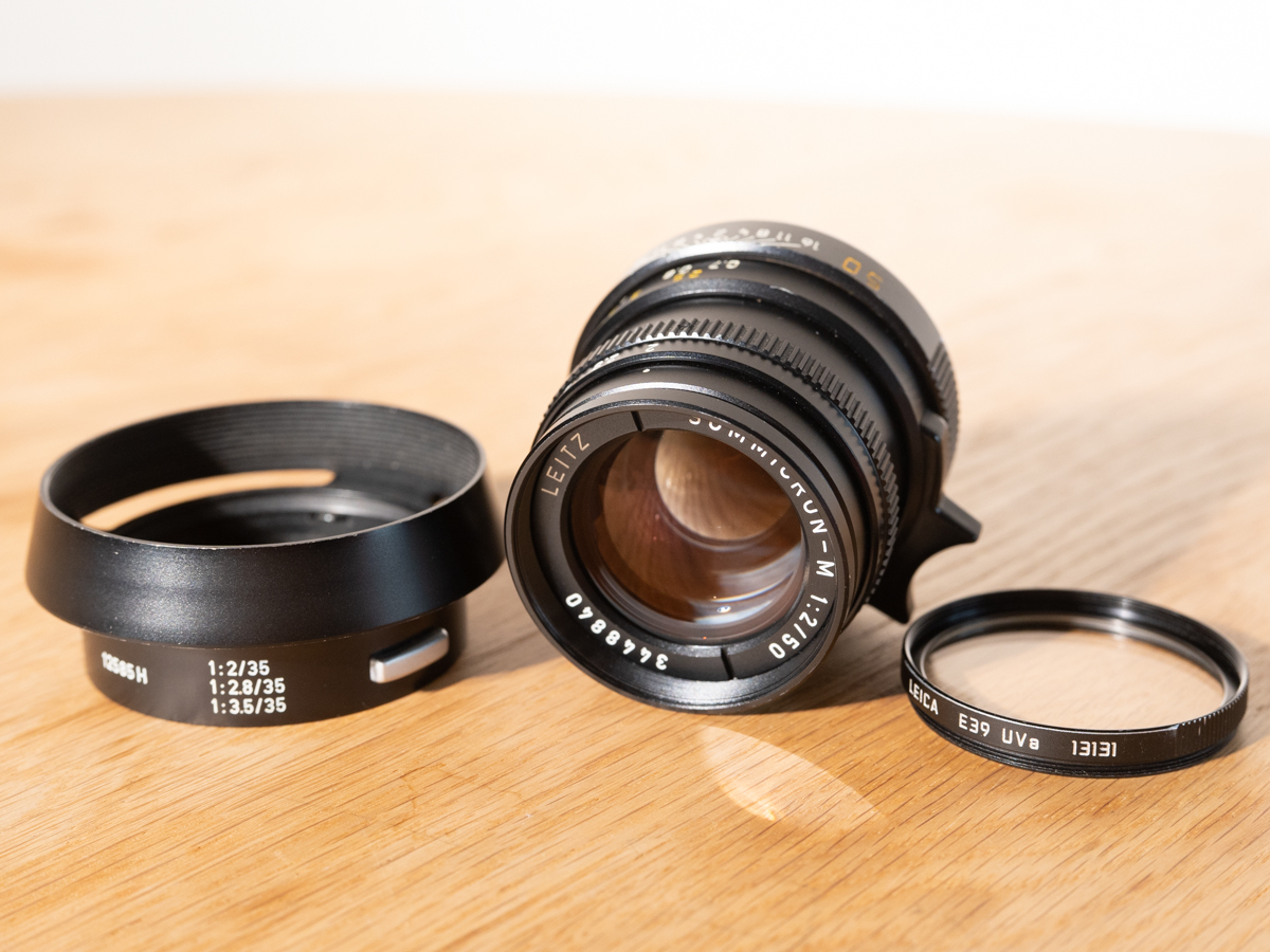 LEICA 50mm f2.0 Summicron Mマウント 第3世代 純正フード UV