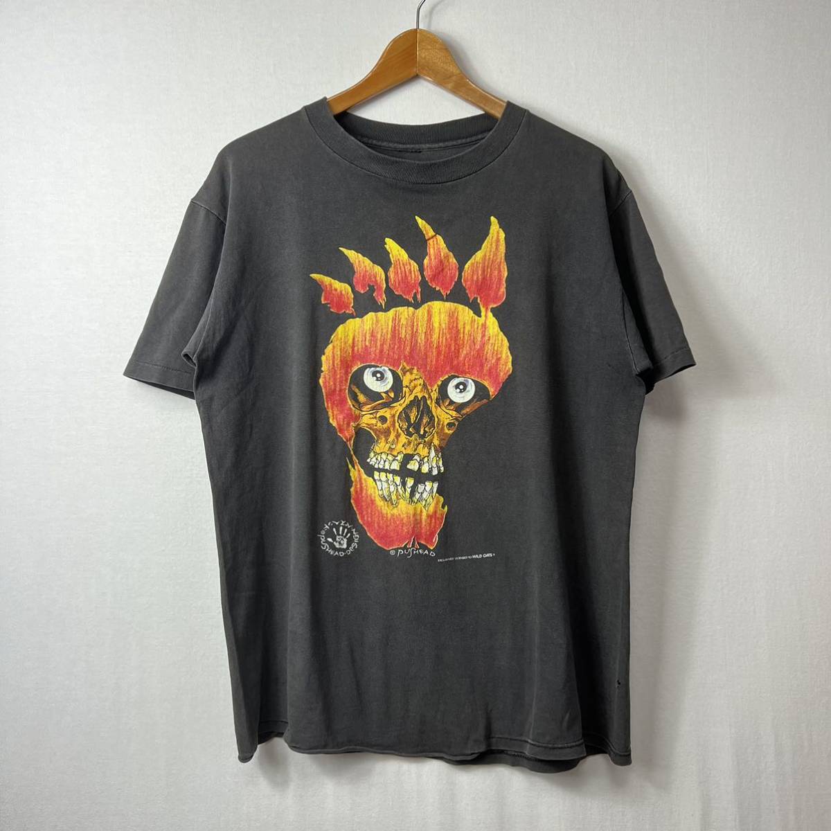 ヴィンテージ 90s【Foot of Fear】PUSHEAD Tシャツ パスヘッド 古着