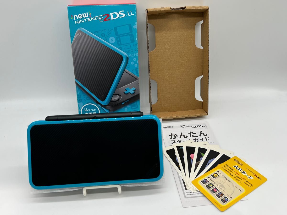 【完品・液晶美品】Newニンテンドー2DS LL ブラック×ターコイズ 本体