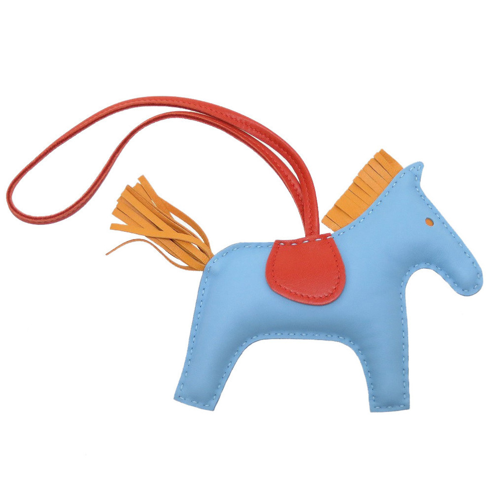 新品同様 エルメス ロデオMM A刻印(2017年製) アニューミロ セレステ